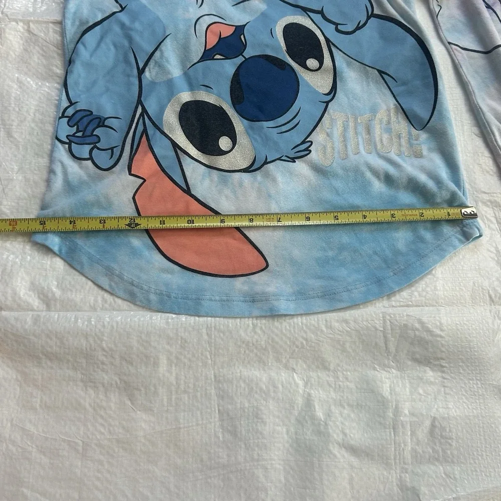 Girl's Disney Stitch Graphic Tee 2-Pack Tie-Dye Short Sleeve Shirts Size M